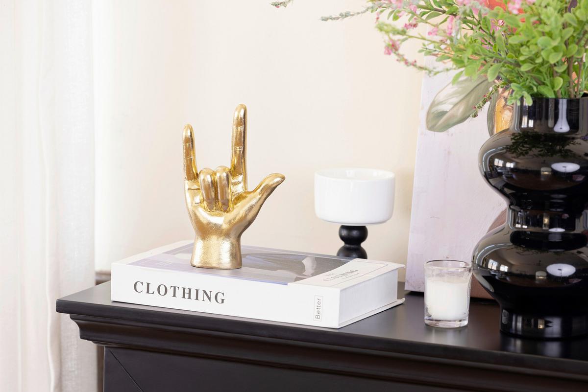 Skulptur Henry - Goldfarben, KONVENTIONELL, Kunststoff (11/6/18cm) - Luca Bessoni