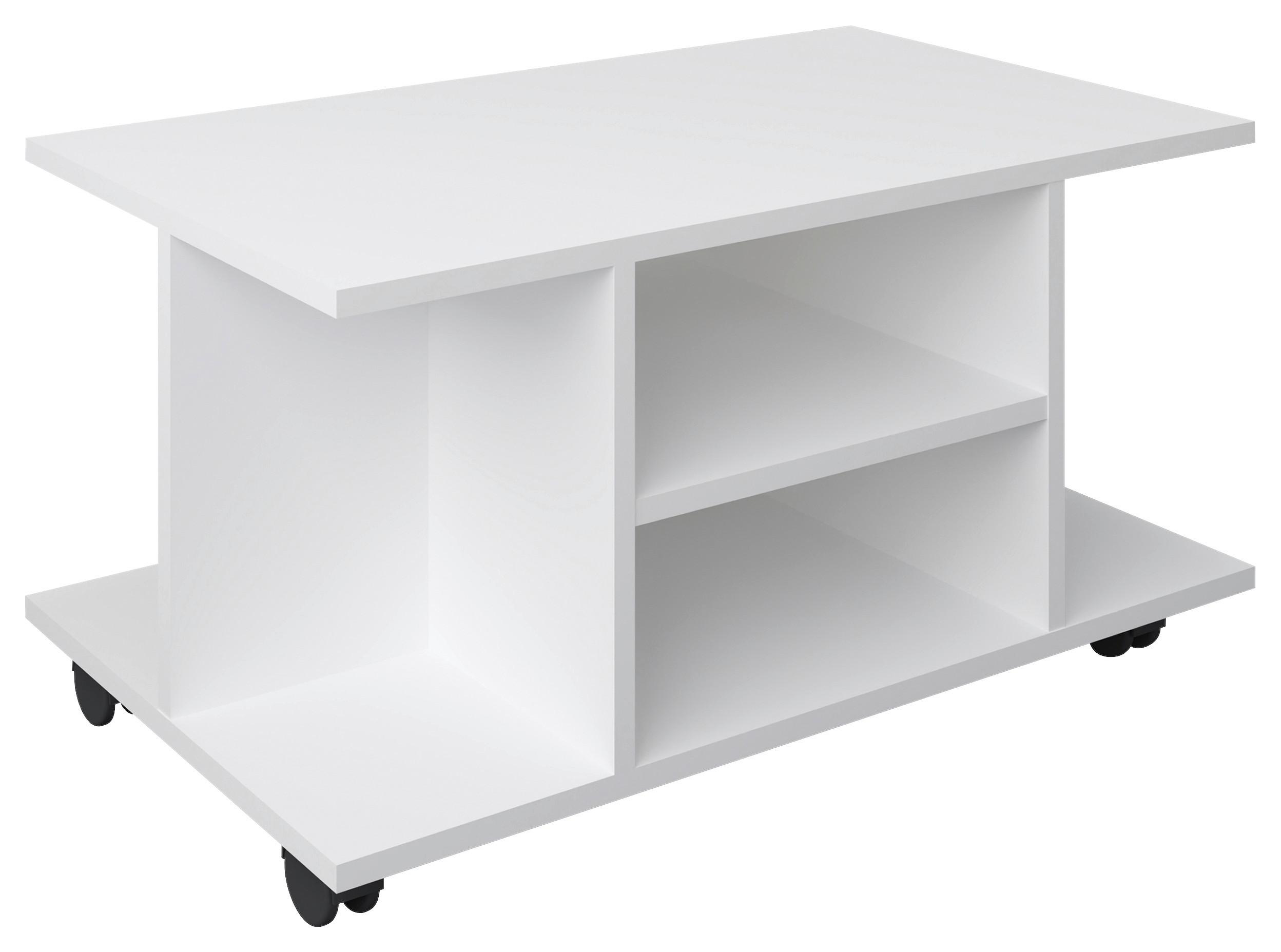 Couchtisch Findula Weiß B: 40 Cm - Weiß, MODERN, Holzwerkstoff/Kunststoff (80/40/40cm) - MID.YOU