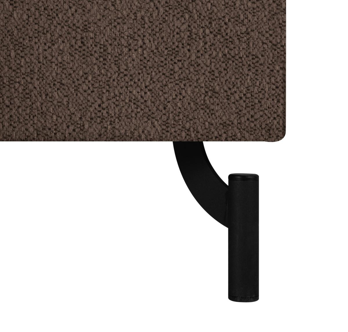 Boxspringbett Linz 140x200 cm Braun inkl. Topper - Schwarz/Braun, MODERN, Textil (140/200cm) - MID.YOU