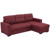 Eckschlafsofa Mediolan Rot S: 240x160 cm - Rot/Schwarz, Design, Textil (240/160cm) - Livetastic