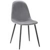 Židle LIO samet tmavě šedá - šedá/černá, Moderní, kov/dřevo (43/86/55cm) - Bessagi Home