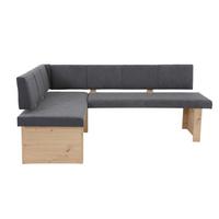 ECKBANK LINN EB - Anthrazit/Eiche Artisan, MODERN, Holzwerkstoff/Textil (140/200cm) - P & B