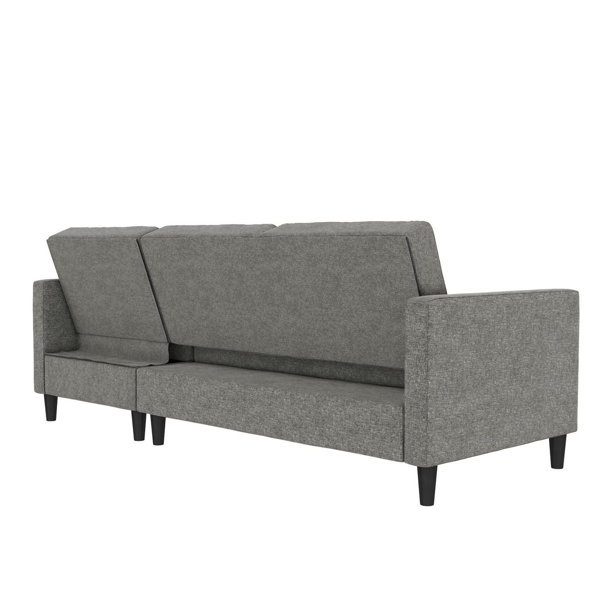 Ecksofa Palermo Anthrazit, mit Stauraum - Anthrazit/Schwarz, Basics, Textil (213/154cm) - Livetastic