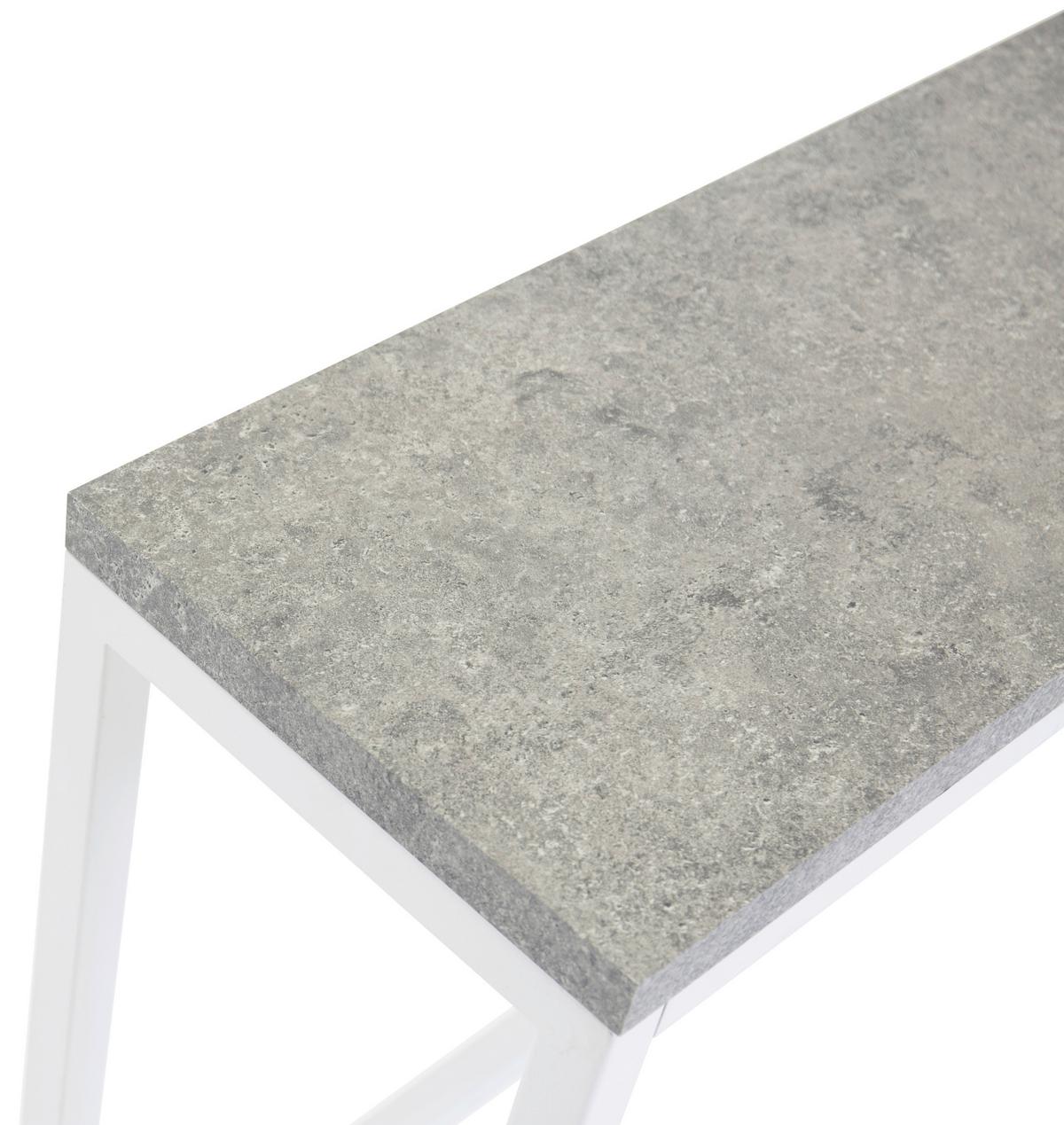 Beistelltisch Rise - Hellgrau/Weiß, Design, Holzwerkstoff/Metall (110/30/80cm) - Livetastic