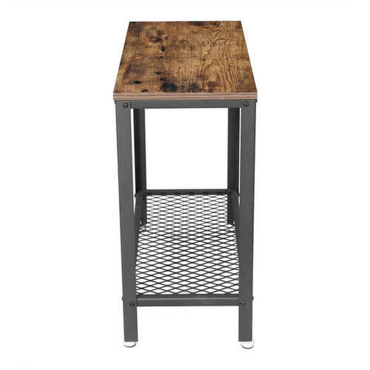 ODKLÁDACÍ STOLEK LET31BX - černá/hnědá, Trend, kov/kompozitní dřevo (60/60/30cm) - Boxxx