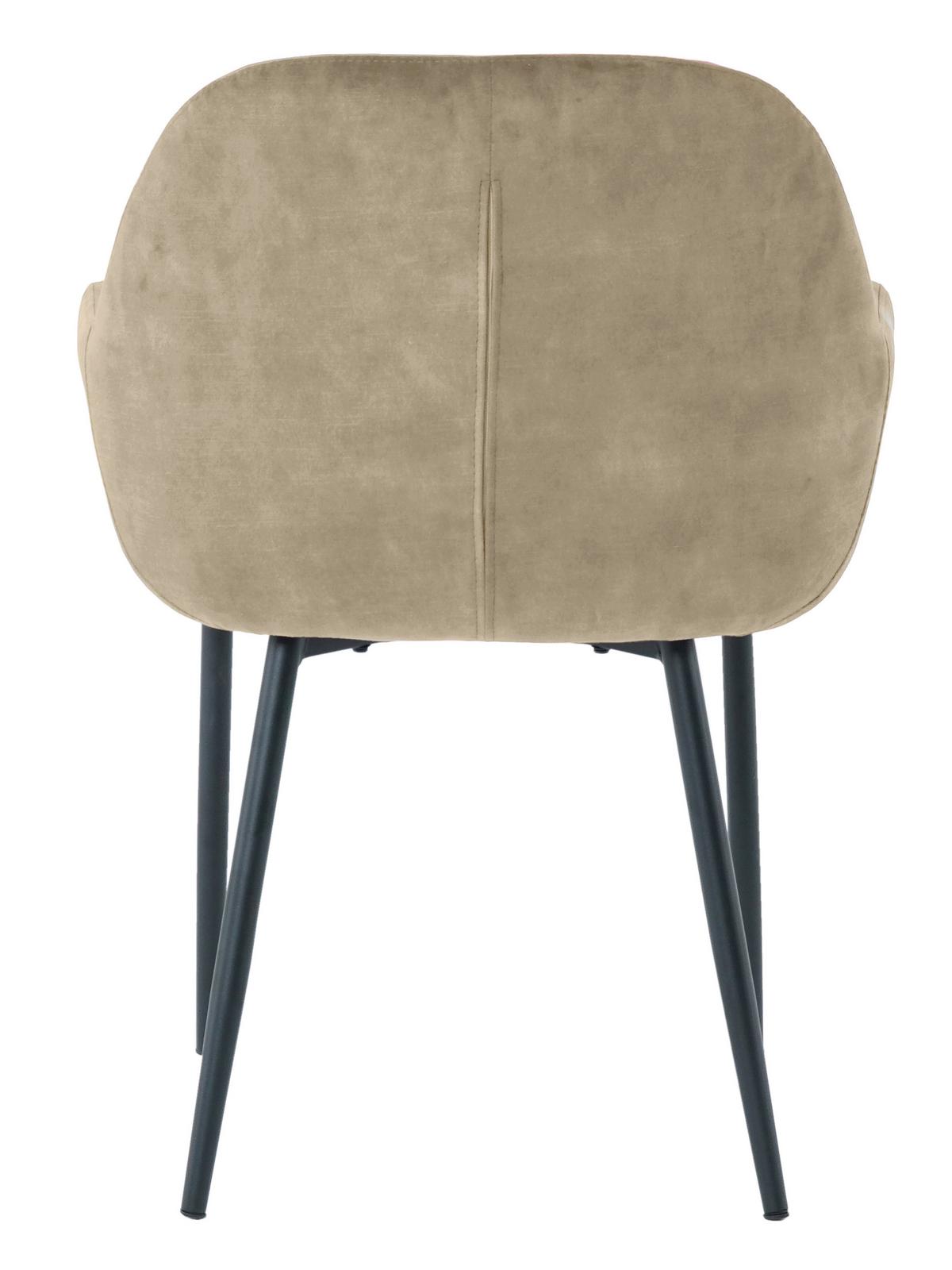 ARMLEHNSTUHL-SET Schwarz/Beige 2-teilig - Beige/Schwarz, MODERN, Textil/Metall (60/84/57,5cm) - MID.YOU