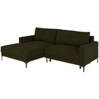 Ecksofa Bergamo - Schlammfarben/Schwarz, MODERN, Textil (162/238cm) - Ondega