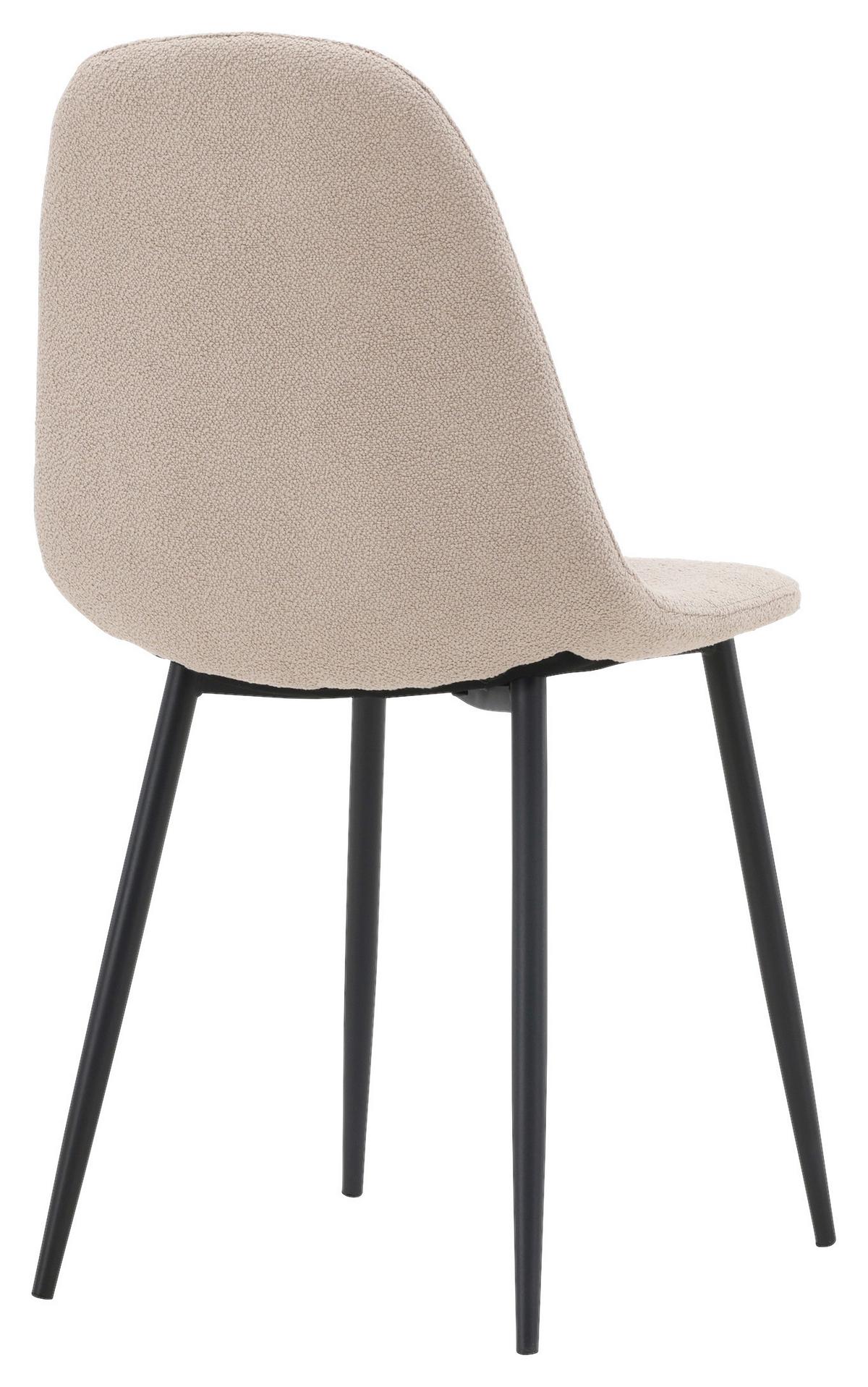 Stuhl-Set Polar - Beige/Schwarz, Design, Textil/Metall (45/90/52cm) - Livetastic