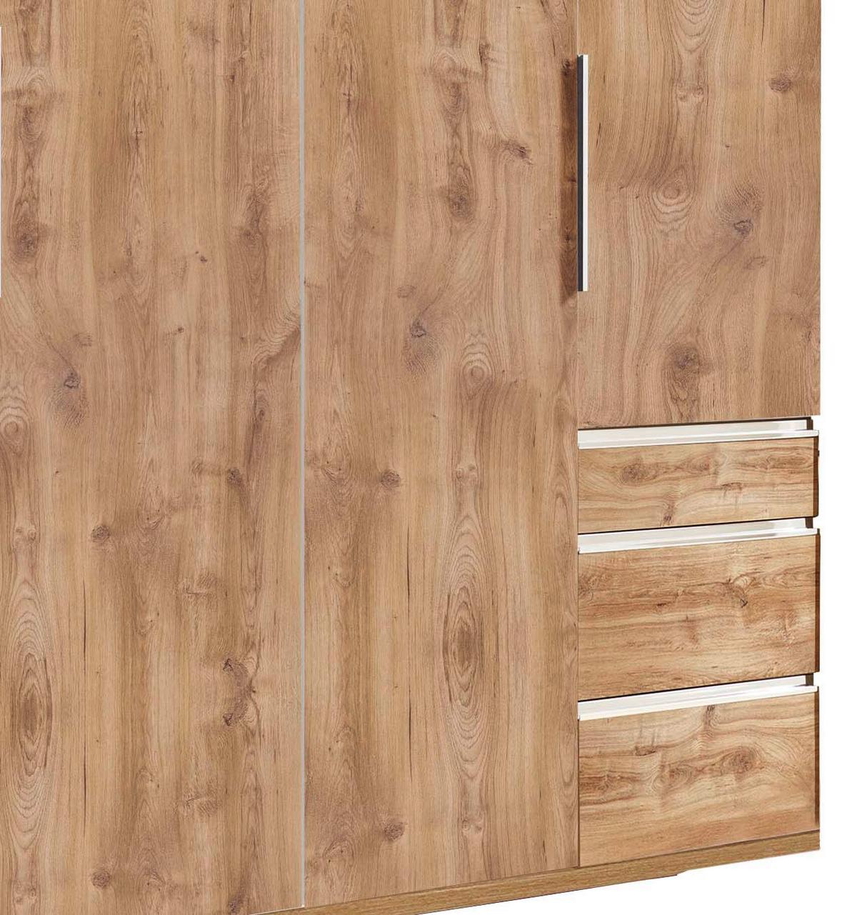Drehtürenschrank Mit Laden 300cm Level 36a, Eiche Dekor - Eichefarben, MODERN, Holzwerkstoff (300/216/58cm) - MID.YOU