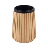 Pohár na zubné kefky LOFT - čierna/piesková, Modern, plast (7,5/10,5cm) - Mömax