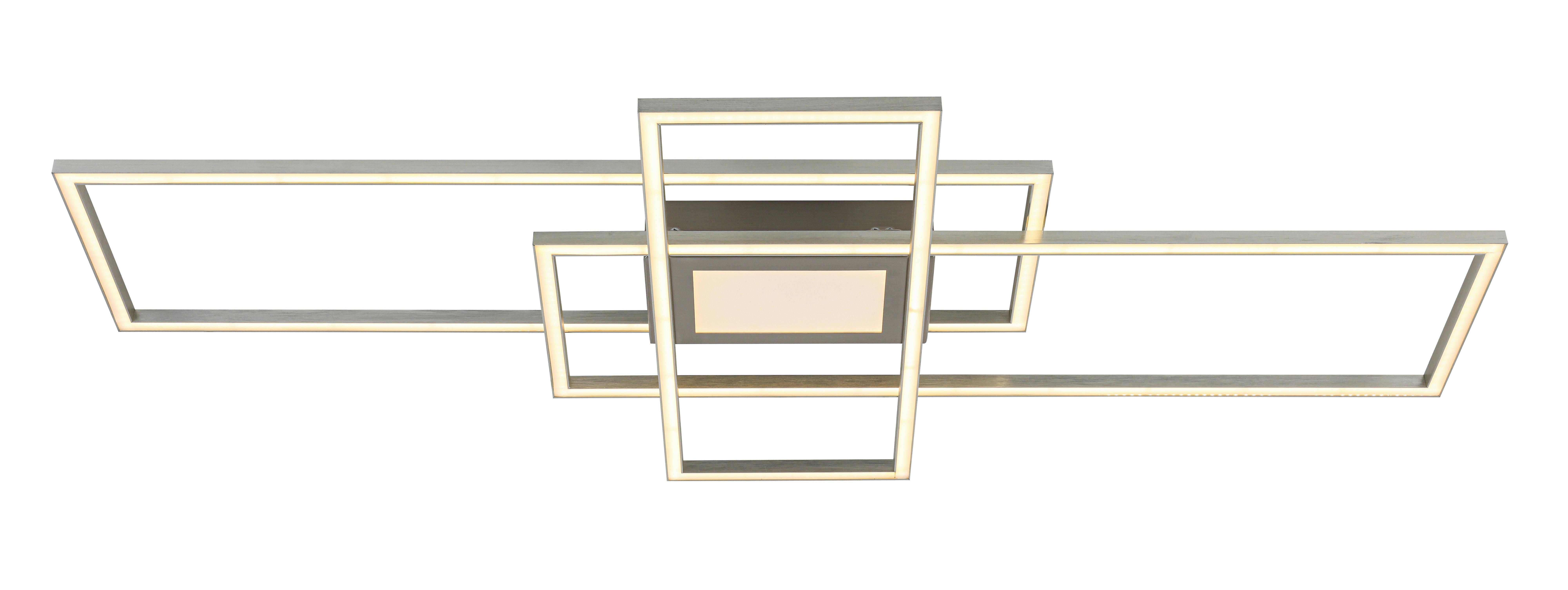 LED-Deckenleuchte Christina - Alufarben/Weiß, Basics, Kunststoff/Metall (45,8/100/6,4cm) - Luca Bessoni