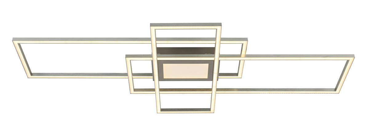 LED-Deckenleuchte Christina - Alufarben/Weiß, Basics, Kunststoff/Metall (45,8/100/6,4cm) - Luca Bessoni