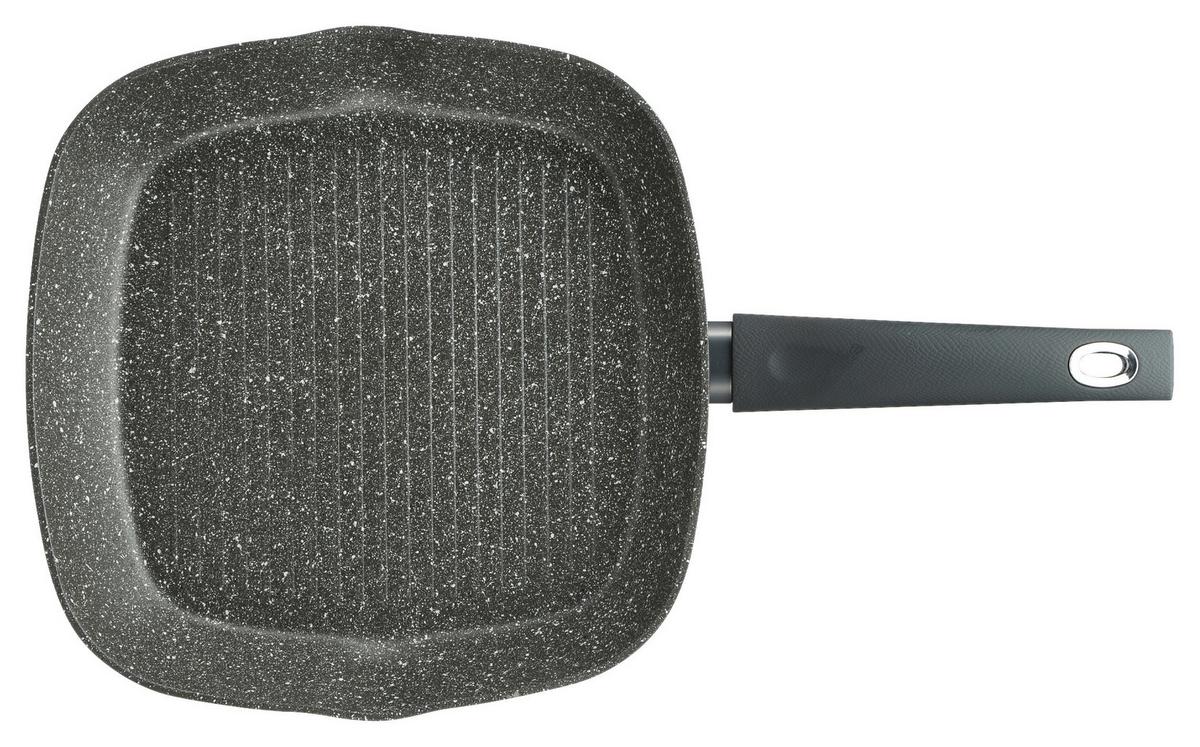 Grillpfanne Orion D: 28 Cm Aluminium Kunststoff Kratzfest - Grau, Basics, Kunststoff/Metall (28cm)