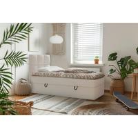 Boxbett mit Topper & Bettkasten 90x200 Polly - Creme/Schwarz, MODERN, Holz/Holzwerkstoff (90/200cm) - MID.YOU