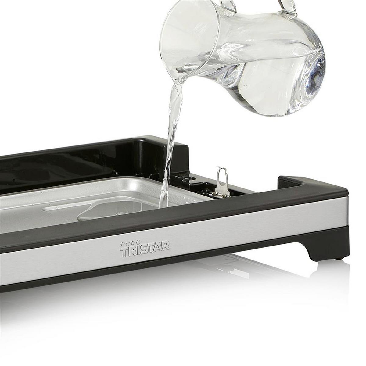 Tischgrill Tristar 2000 W Antihaftbeschichtet - Schwarz/Alufarben, Basics, Kunststoff/Metall (37/25/12cm)
