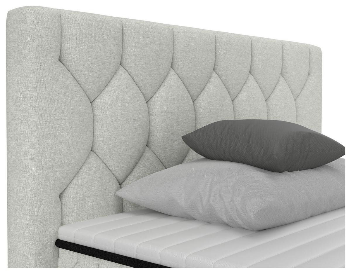 Americká postel MAYA D 140/200 cm, světle šedá - černá/světle šedá, Konvenční, dřevo/kompozitní dřevo (140/200cm) - Mömax
