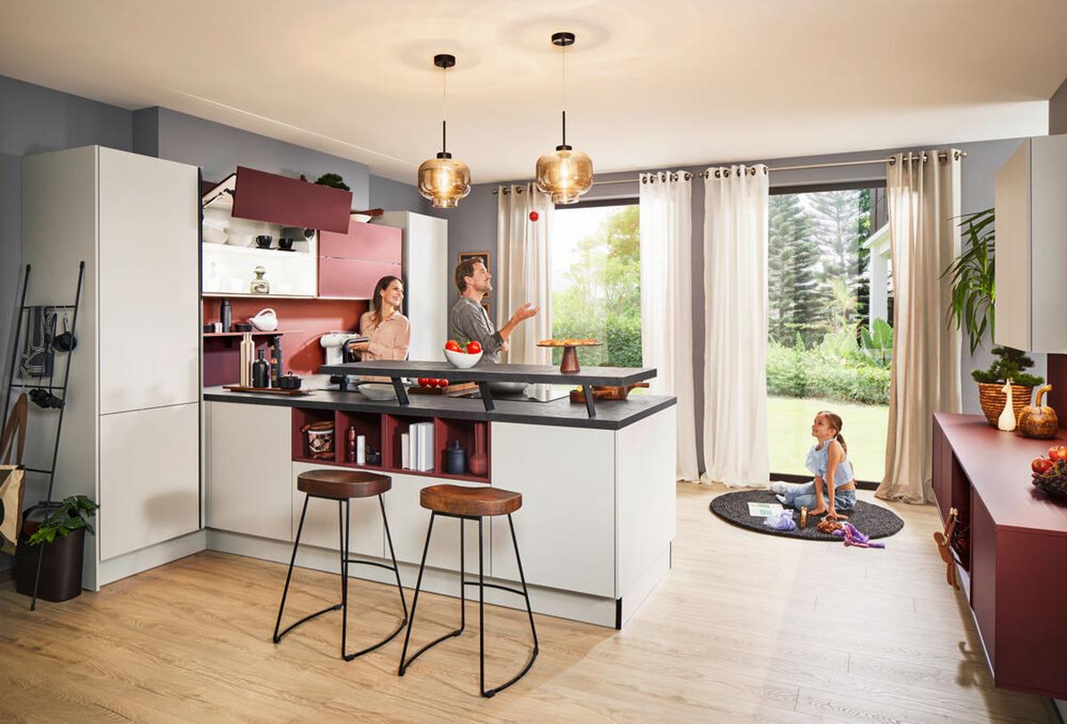 Einbauküchen Pn 210 Frei Planbar Modernes Design - Kaschmir, Holzwerkstoff - Pino