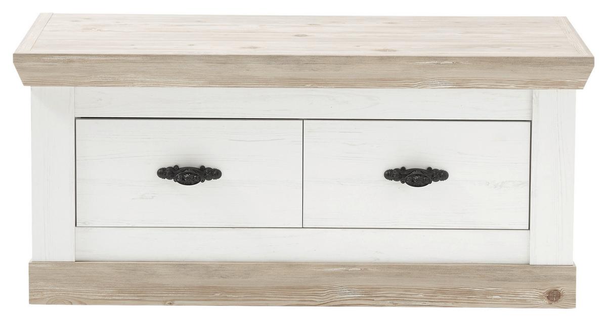 Garderobenbank Florenz Pinienfarbe/hellbraun 107cm - Hellbraun/Pinienfarben, Design, Holzwerkstoff (107/50/45cm) - MID.YOU