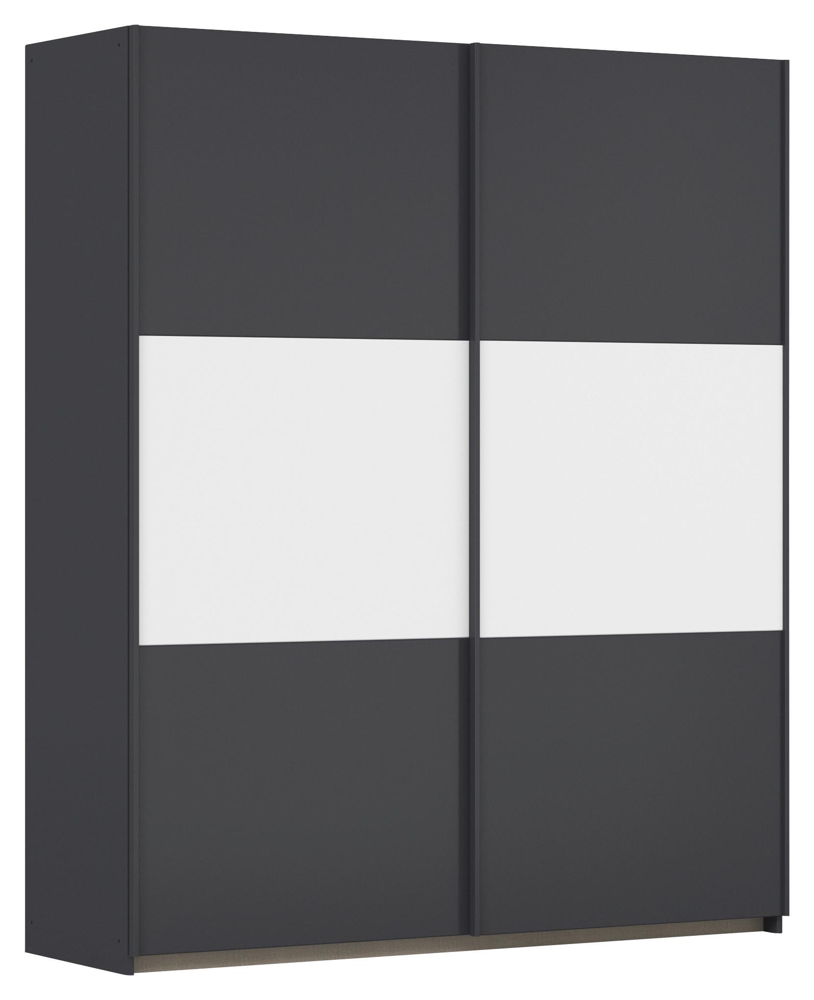 Schwebetürenschrank Neo Grau Weiß B: 175 cm - Alufarben/Weiß, MODERN, Holzwerkstoff (175/210/59cm) - Rauch Möbel