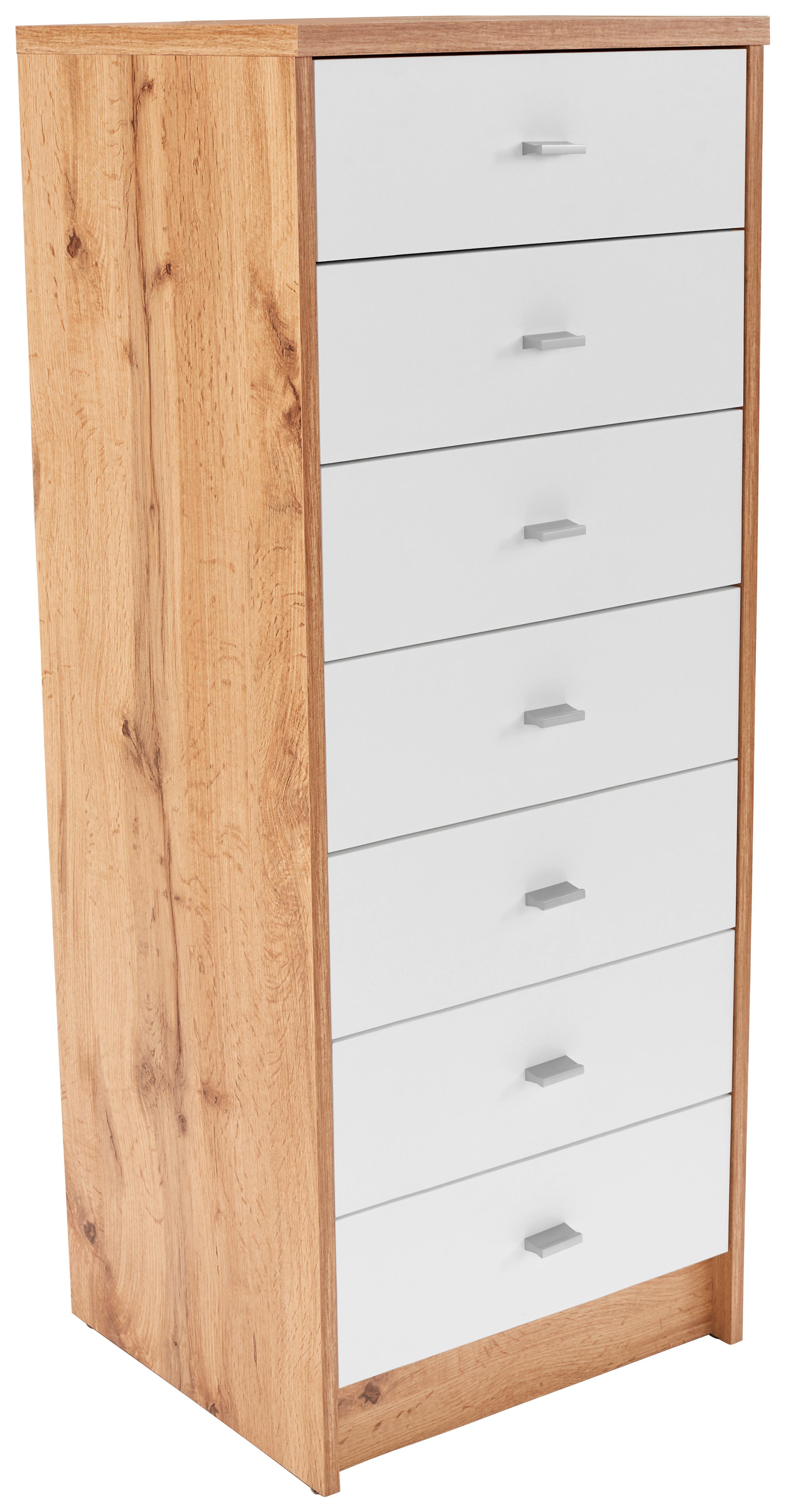 KOMODA 4-YOU NEW YUK11 - biela/farba duba, Modern, kompozitné drevo/plast (50/111,4/34,6cm)