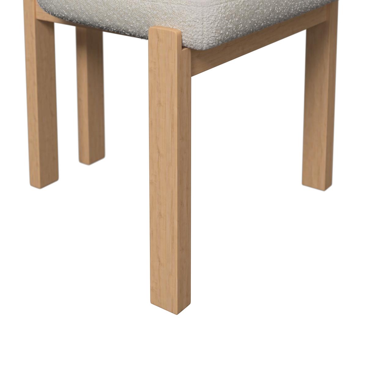 STOLIČKA JONNA - krémová/prírodná farba, Modern, drevo/textil (51/82/53cm) - Bessagi Home