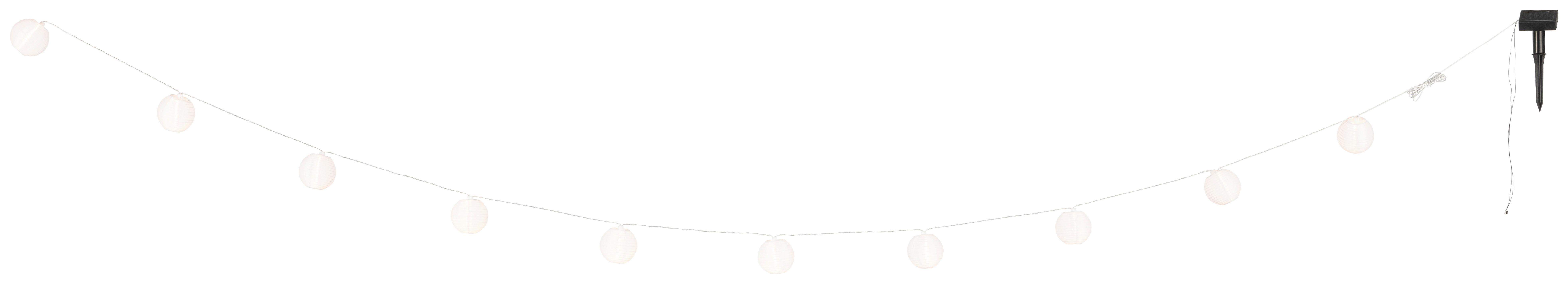 Solarleuchte, 2m Dori - Schwarz/Weiß, Basics, Kunststoff/Textil (200cm) - Homezone