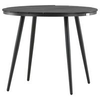 Gartentisch Break Aluminium D: 90cm - Schwarz, KONVENTIONELL, Kunststoff/Metall (90/74cm) - Gardenson