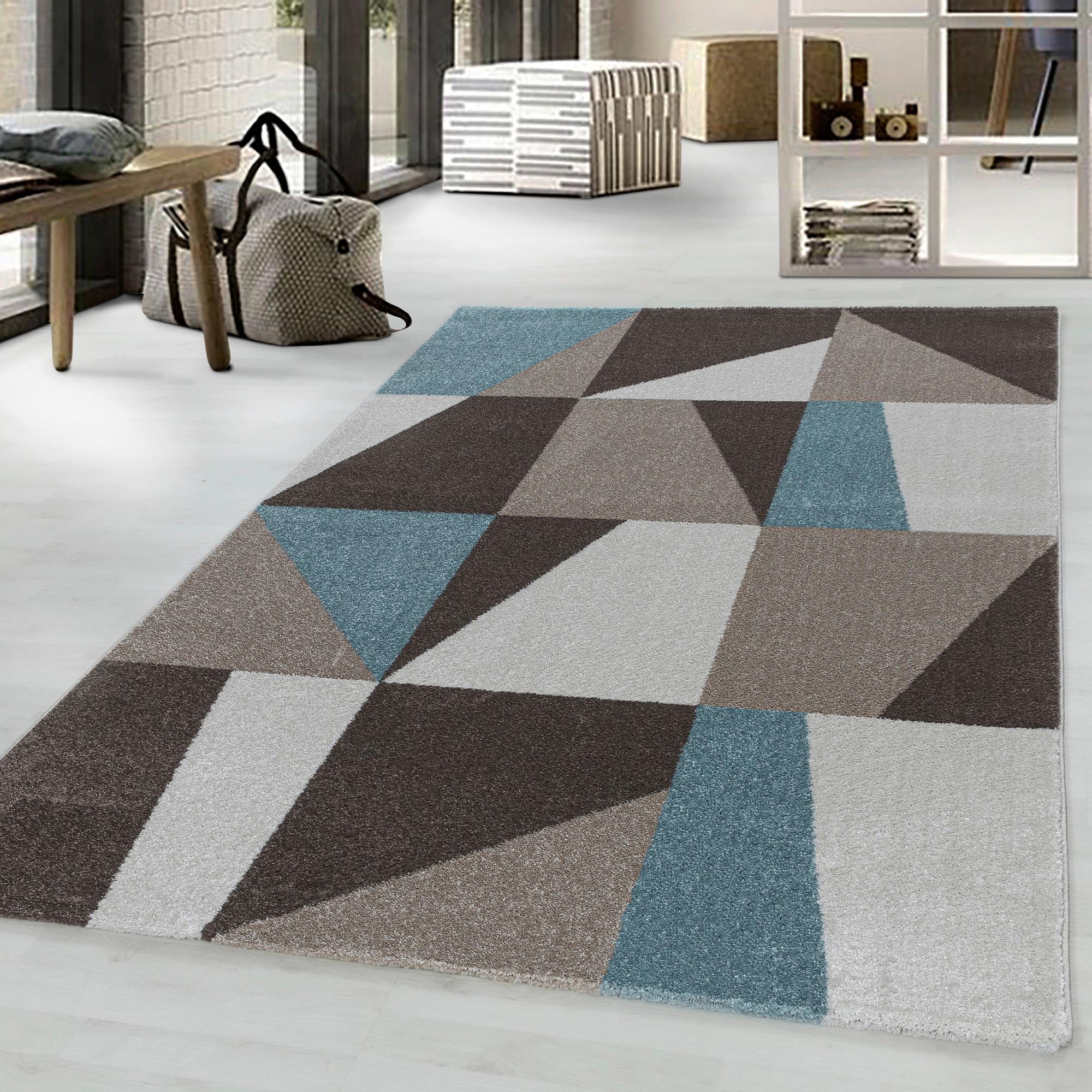 Teppich Läufer Blau Efor 80x250 cm - Blau, Design, Textil (80/250cm)