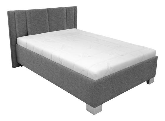 Čalúnená Posteľ Stilo 120x200 - sivá/biela, drevo/textil (214/149/97cm) Čalúnená Posteľ Stilo 120x200 - sivá/biela, drevo/textil (214/149/97cm)