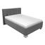 Polsterbett mit Matratze 120x200cm Stilo, Anthrazit - Chromfarben/Anthrazit, Holz/Textil (214/149/97cm) Polsterbett mit Matratze 120x200cm Stilo, Anthrazit - Chromfarben/Anthrazit, Holz/Textil (214/149/97cm)