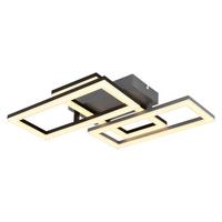 STROPNÉ LED SVIETIDLO 67328-24O - čierna/sivá, Design, plast (61,4/34,1/9,3cm) - Globo