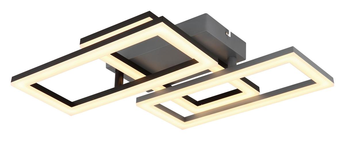 STROPNÉ LED SVIETIDLO 67328-24O - čierna/sivá, Design, plast (61,4/34,1/9,3cm) - Globo