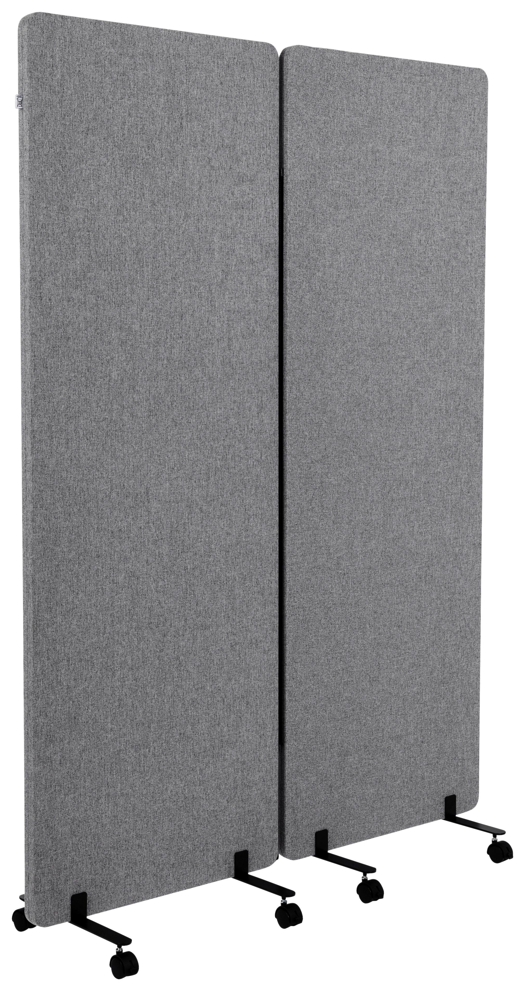 Trennwand Flexmiut - Dunkelgrau, Basics, Kunststoff/Textil (60/177/35cm) - MID.YOU