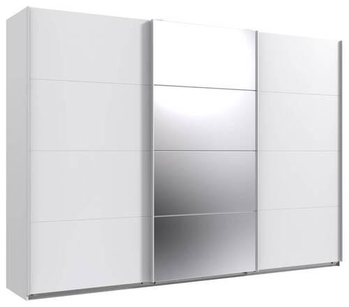 Schwebetürenschrank B: 313 Cm Norderstedt Weiß - Weiß, MODERN, Glas/Holzwerkstoff (313/236/64cm) - MID.YOU