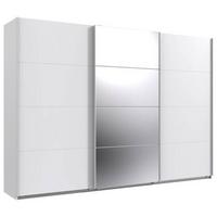 Schwebetürenschrank B: 313 Cm Norderstedt Weiß - Weiß, MODERN, Glas/Holzwerkstoff (313/236/64cm) - MID.YOU