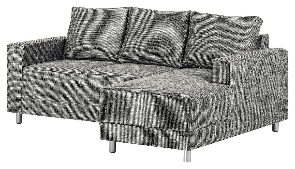 Ecksofa Grenwood Grau S: 200x144 cm - Chromfarben/Grau, Design, Textil (200/144cm) - MID.YOU