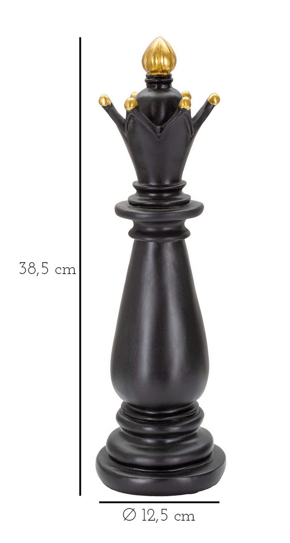 Skulptur Black And Gold Bishop B: 12,5 cm - Goldfarben/Schwarz, Basics, Kunststoff (12.5/38.5/12.5cm)