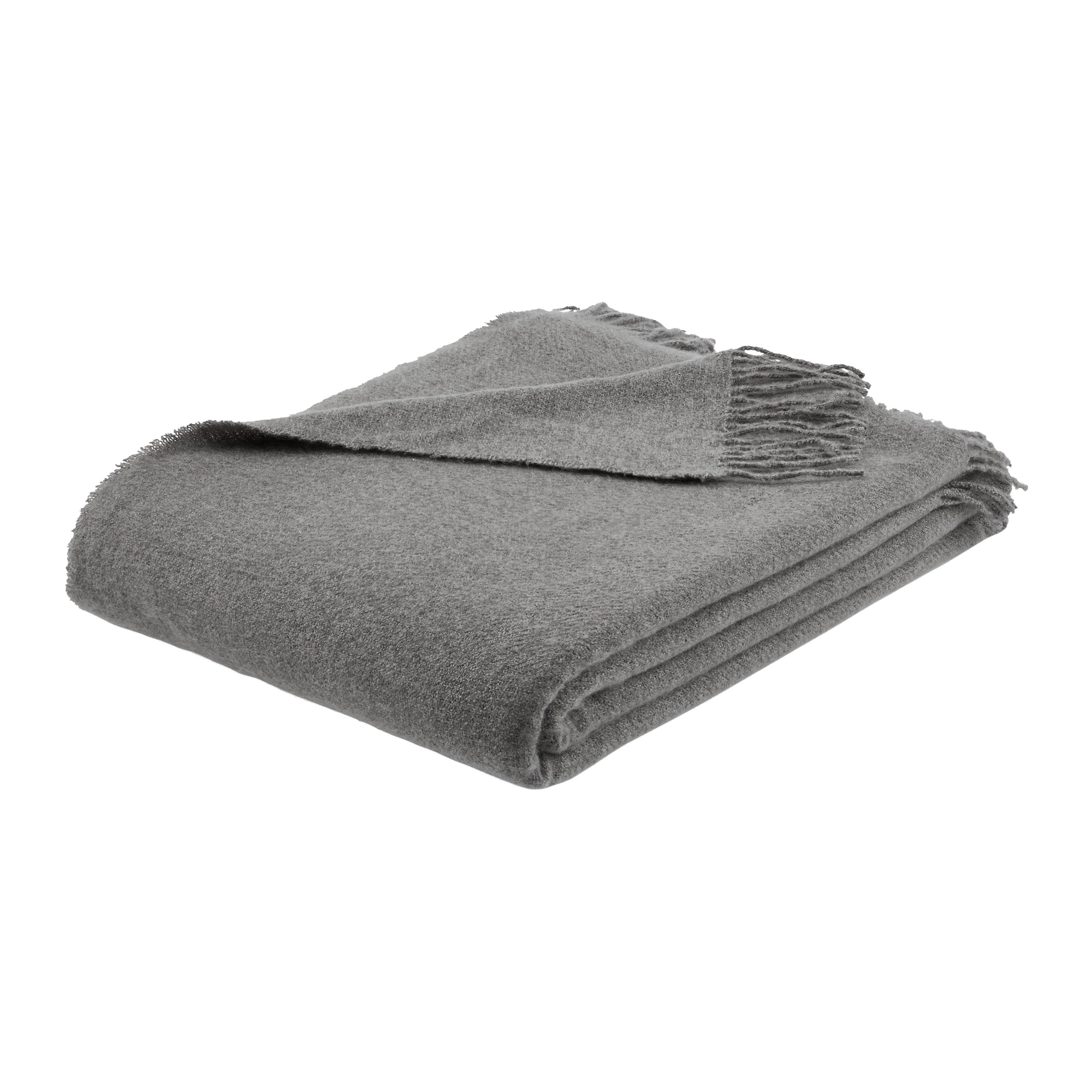 MĚKKÁ DEKA HANNA - antracitová, Moderní, textil (150/200cm) - Premium Living