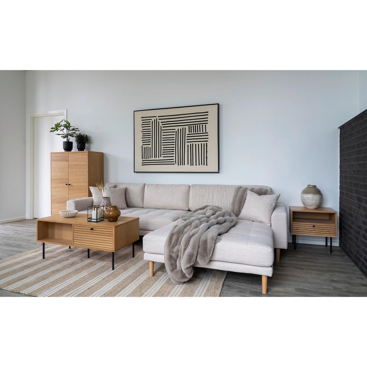 Couchtisch Kyoto Eichefarben B: 100cm - Eichefarben/Schwarz, Design, Holz/Holzwerkstoff (100/50/45cm) - MID.YOU