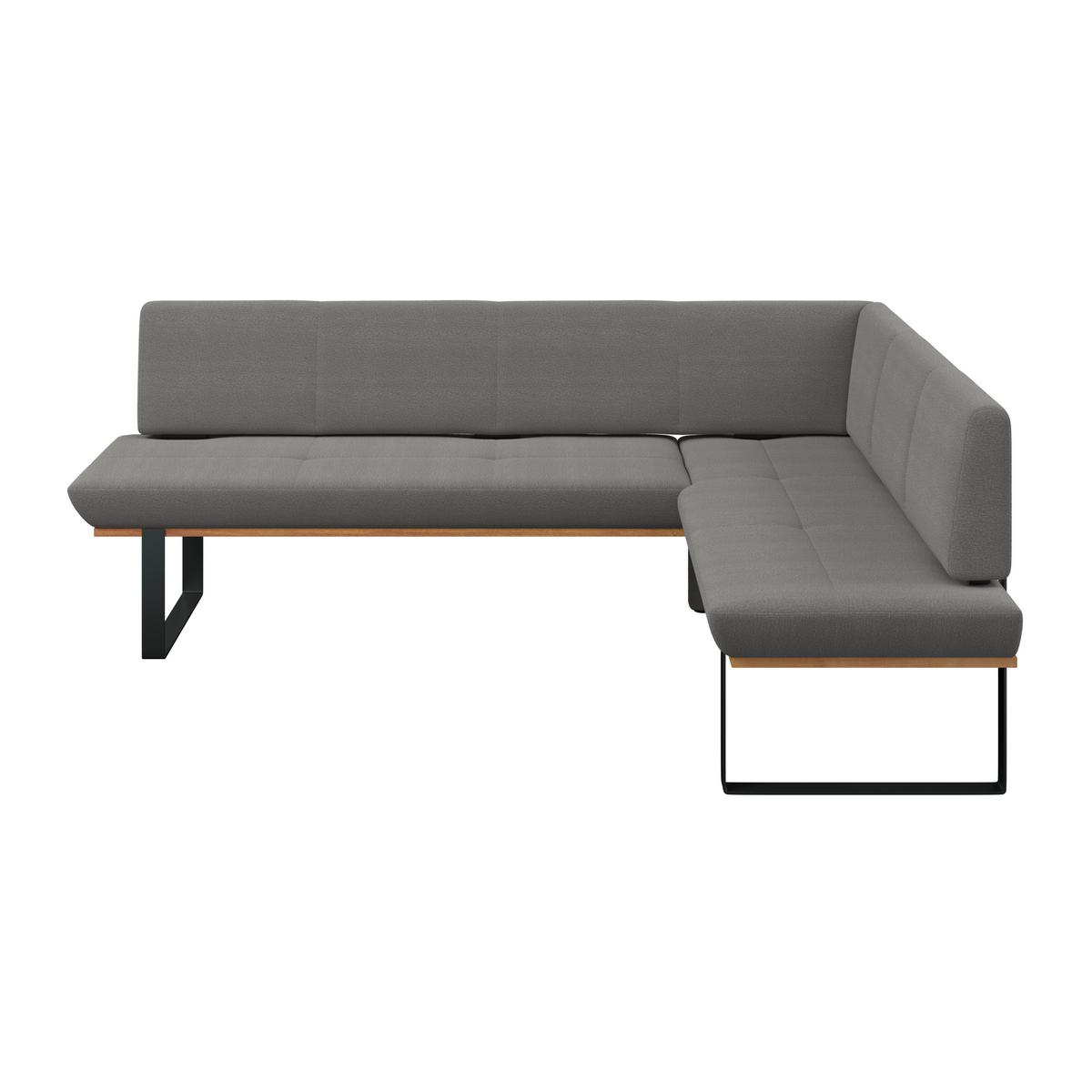 Eckbank Tristan Webstoff anthrazit,S:225x175cm - Anthrazit/Schwarz, MODERN, Holz/Textil (225/175cm) - James Wood