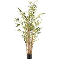 Kunstpflanze Bambus H: 150 cm - Schwarz/Braun, Design, Kunststoff (150cm) - P & B