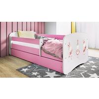 Kinder-/Juniorbett Babydreams inkl. Matratze 80x160 - Pink/Birkefarben, MODERN, Holz/Holzwerkstoff (80/160cm) - MID.YOU