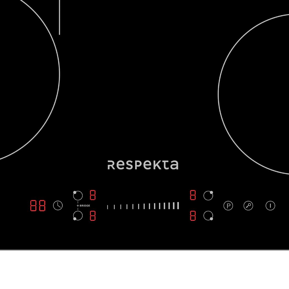 Einbauherd-set B: 59,5 Cm Induktion/ Autark - Edelstahlfarben/Schwarz, Trend, Glas/Metall (59,5/59,5/56,5cm) - Respekta