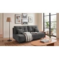 Schlafsofa Elisa Antrahrazit, Schlaffunktion - Anthrazit/Schwarz, MODERN, Textil (215/96/106cm) - MID.YOU