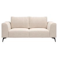2-Sitzer-Sofa Seul Creme - Creme/Schwarz, Design, Holz/Textil (186/88/90cm) - MID.YOU