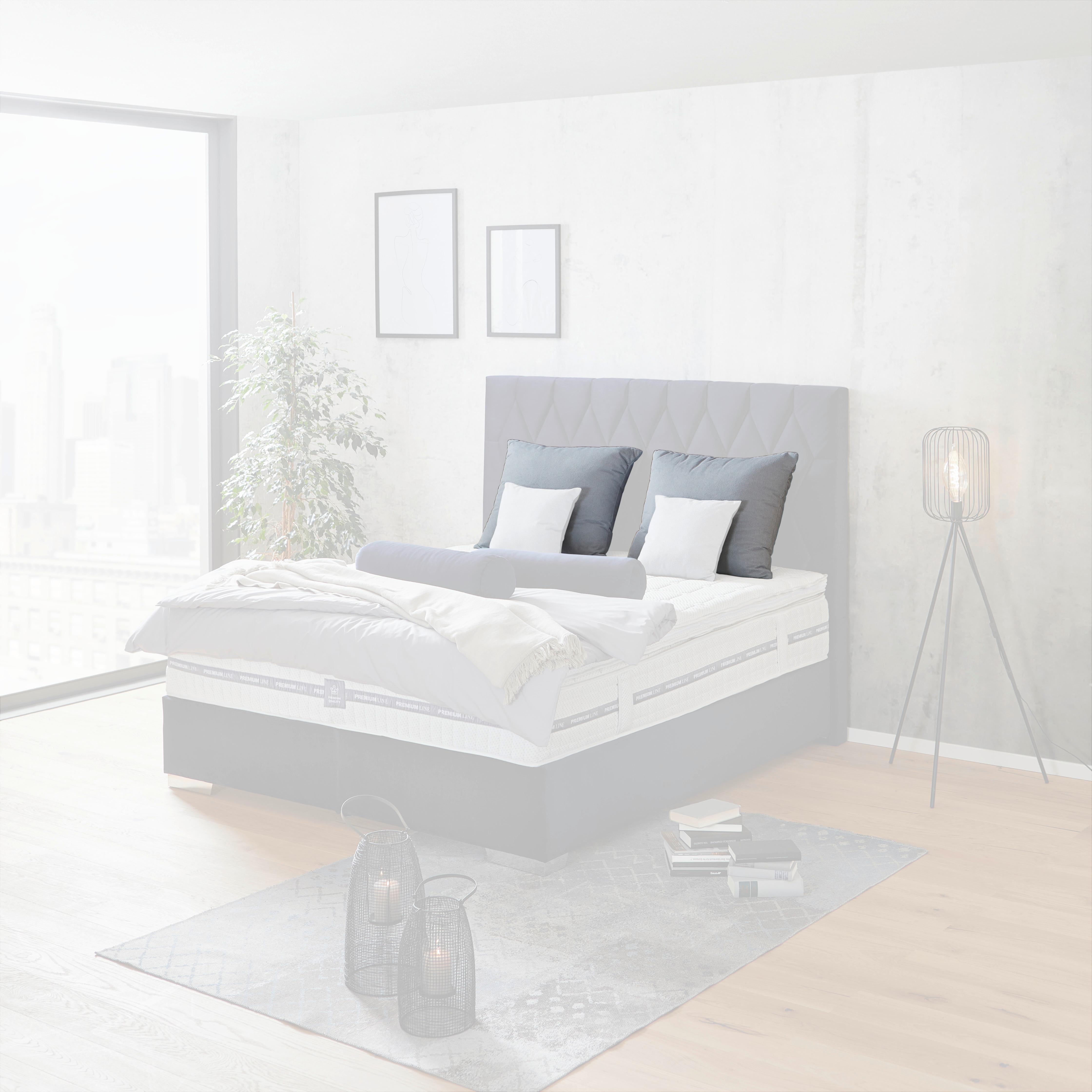 Kissensatz Paula B2 60x70 cm Dunkelblau - Blau, KONVENTIONELL, Textil (60/70cm)