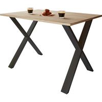 Schreibtisch Lona Schwarz, Eiche Dekor B: 160 cm - Schwarz/Sonoma Eiche, Design (160/80/76cm) - MID.YOU