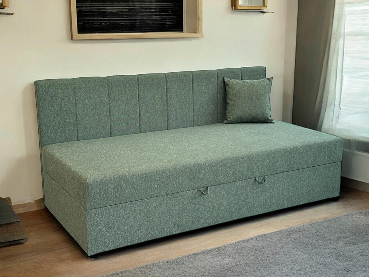Boxbett Moritz 90x200cm - Dunkelgrün/Schwarz, Basics, Holzwerkstoff/Textil (90/200cm) - P & B