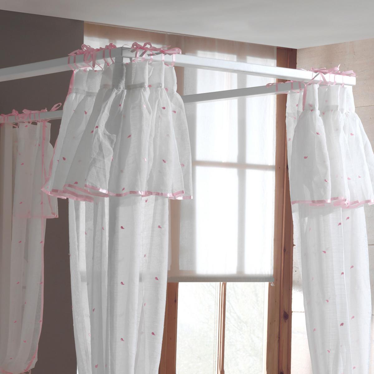 Postel s nebesy AMORI bílá - bílá, Konvenční, kompozitní dřevo/textil (90/200cm) - MID.YOU