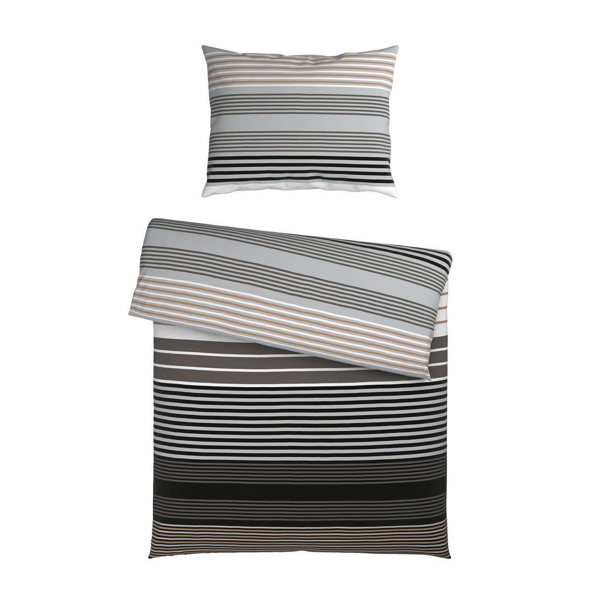 Bettwäsche Alma - Beige/Braun, MODERN, Textil - Luca Bessoni